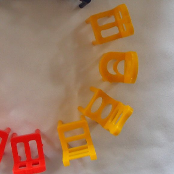 Dollhouse Mini 13 Plastic Chairs Nursery Room Child Size Red Blue Yellow… - Picture 6 of 16